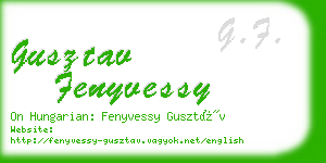 gusztav fenyvessy business card